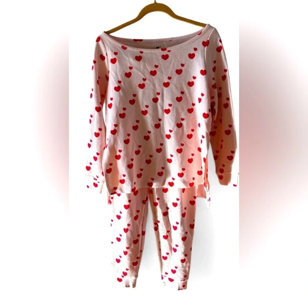 Monica + Andy Maternity hearts print pajamas - S - - Picture 4 of 5